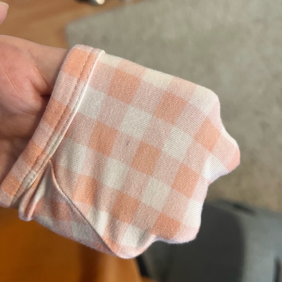 Sleepy Sloth pink gingham sleeper - Picture 3 of 3